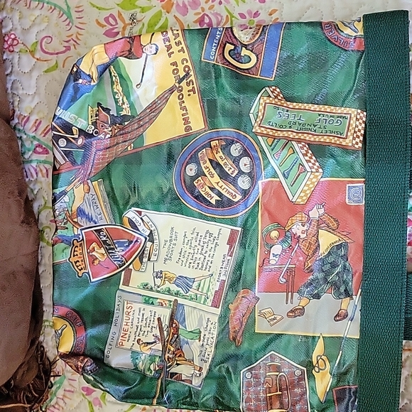 Vintage Nordic House Designs Golf Printed Tote Set - Picture 3 of 4